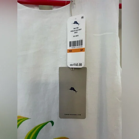 NWT Tommy Bahama White Dress with Vibrant Palm Design Size SP - Picture 6 of 10